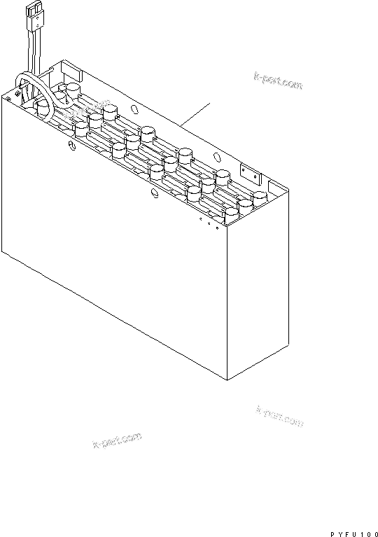 Parts diagram: BATTERY (DRY) — FB10/13RL-14 S/N 140001-UP