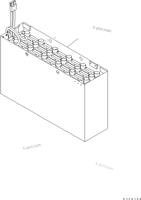 Parts diagram: BATTERY (FOR SHIN-KOBE 48V-201AH-370AH LONG CABLE) — FB15/18RLF-15 S/N 150001-UP