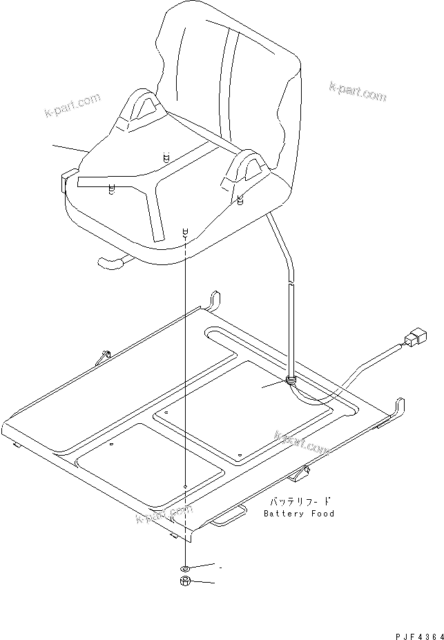 Parts diagram: OPERATOR'S SEAT — FB20/25EXG-8-EU S/N 810001-UP