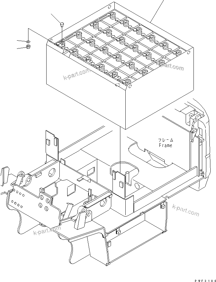 Parts diagram: BATTERY — FB20/25EXG-8 S/N 810001-UP
