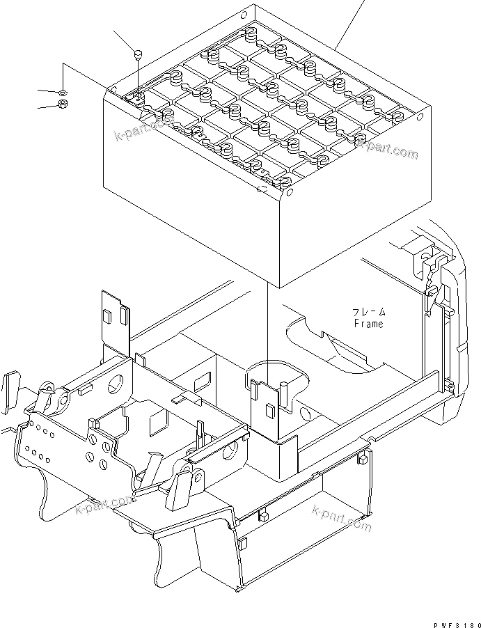 Parts diagram: BATTERY — FB20/25EXGF-8 S/N 810001-UP
