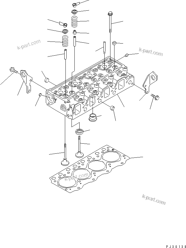 Parts diagram: CYLINDER HEAD — 4D95L-W-1D-B S/N 19778-UP