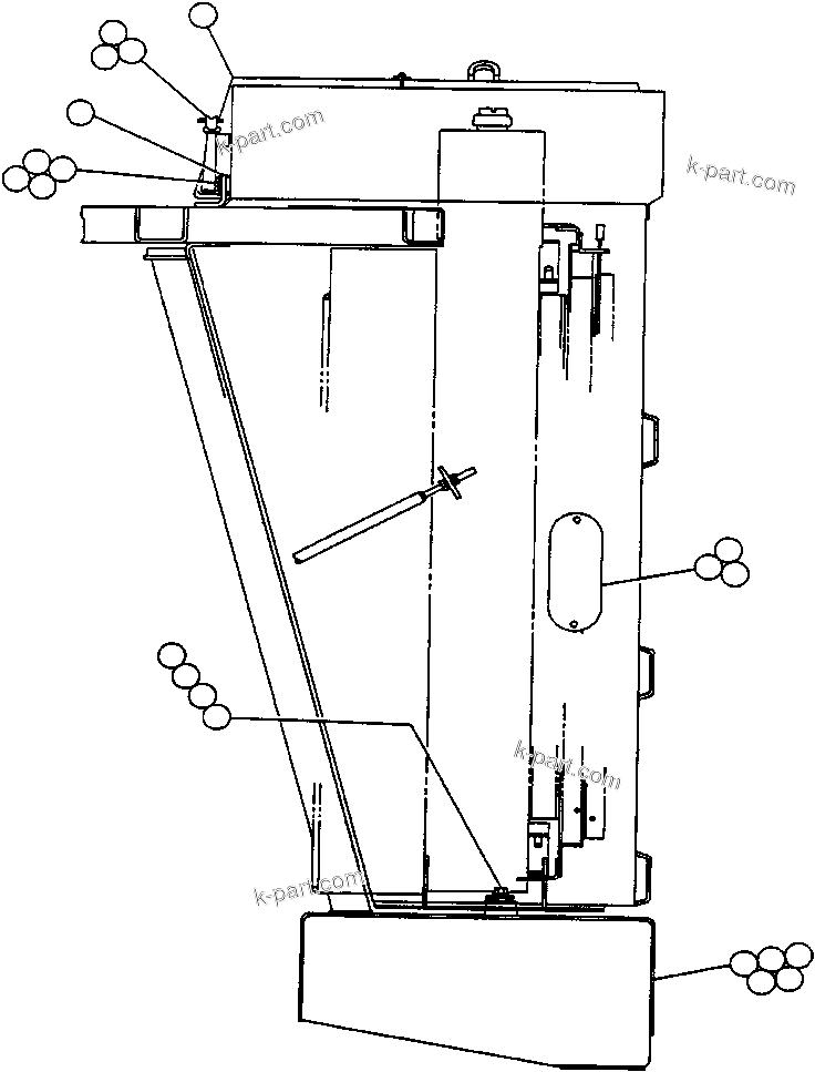 Parts diagram: FRAME, HOOD & GRILLE INSTALLATION — AFE36-N 170D                 HAULPAK TRUCK