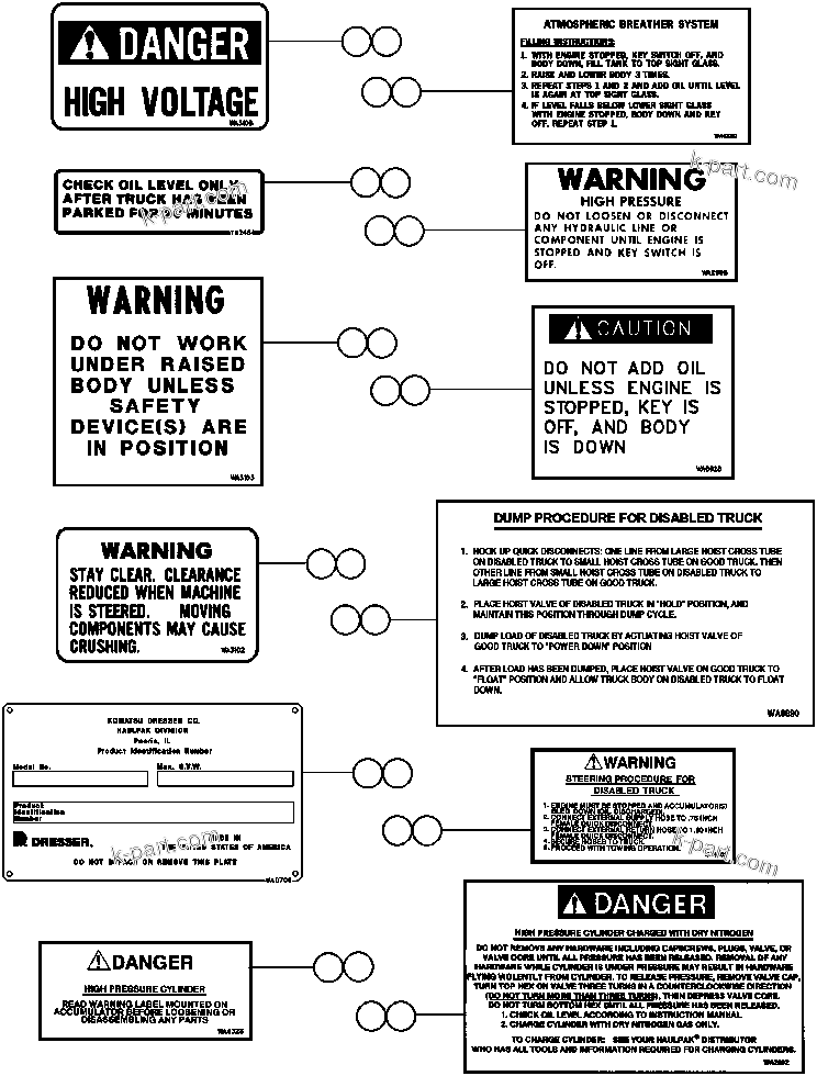 Parts diagram: DECALS & WARNINGS — AFE42-R  630E S/N 32489 & 32500-32501 TARONG