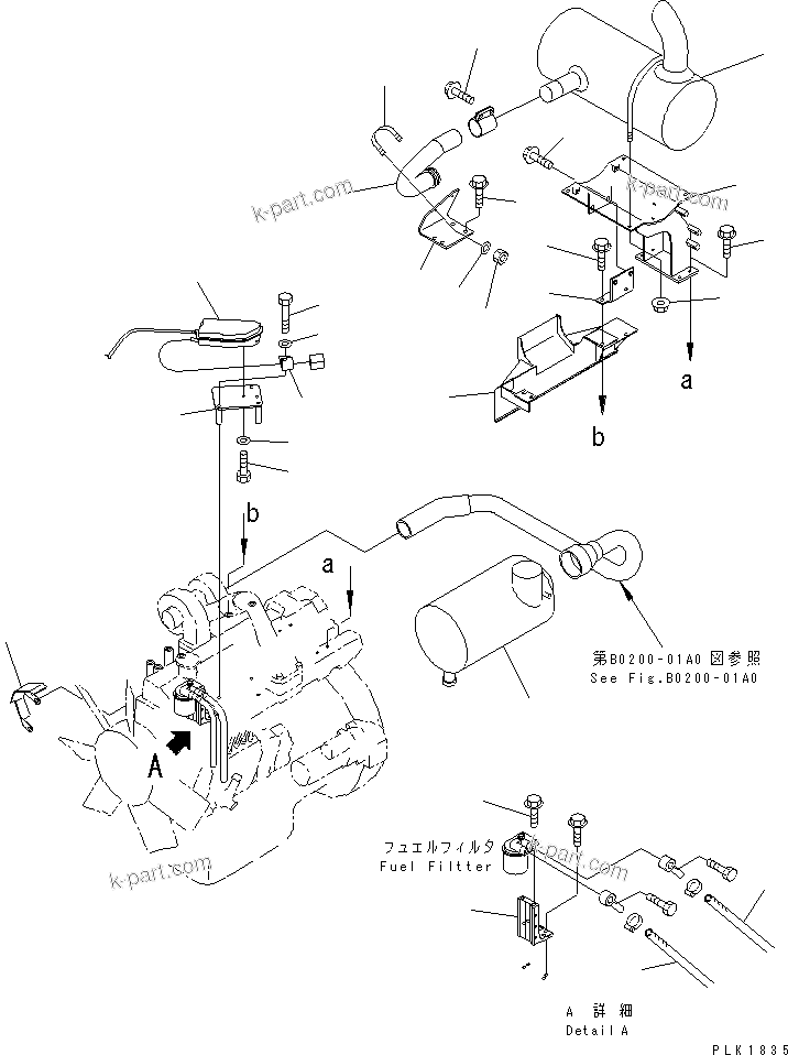 Parts diagram: ENGINE ACCESSORIES PARTS(#1033-1800) — CD60R-1B S/N 1033-UP
