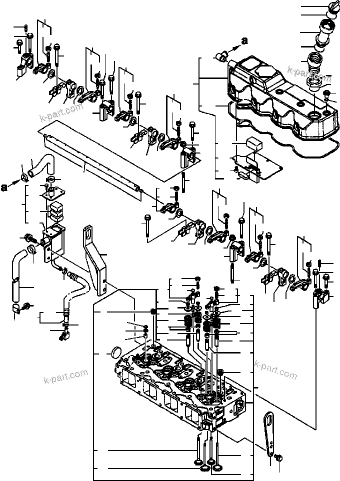 Parts diagram: A0010-0101 CYLINDER HEAD — CK35-1 S/N A40001-UP