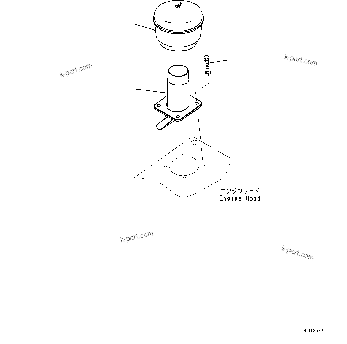 Parts diagram: Pre-cleaner (#90210-) — D21A-8E0 S/N 90210-UP