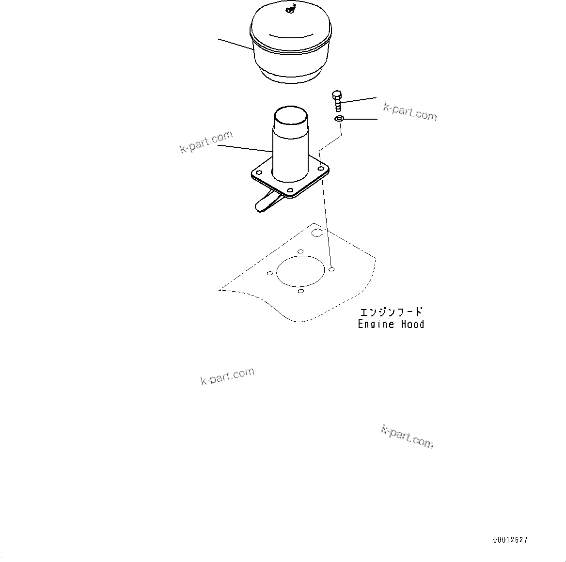 Parts diagram: Pre-cleaner (#90210-) — D21P-8E0 S/N 90210-UP