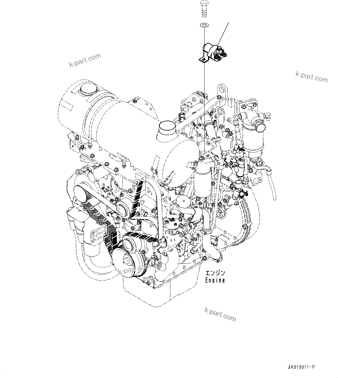 Parts diagram: Heater Switch (#80001-) — D37EX-23 S/N 80001-UP