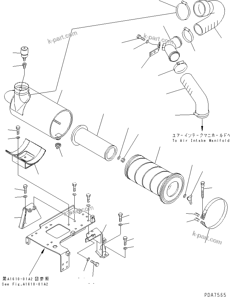 Parts diagram: AIR CLEANER(#B20001-B20500) — D41A-6 S/N B20001-UP