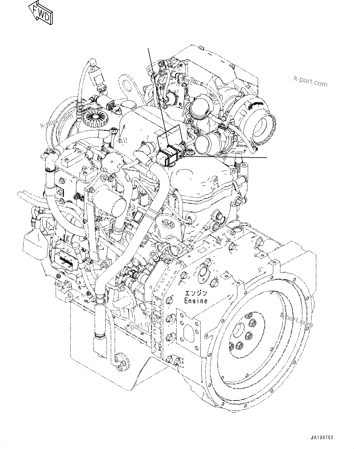 Parts diagram: Engine Related Parts, (#20001-) — D51EXI-24E0 S/N 20001-UP