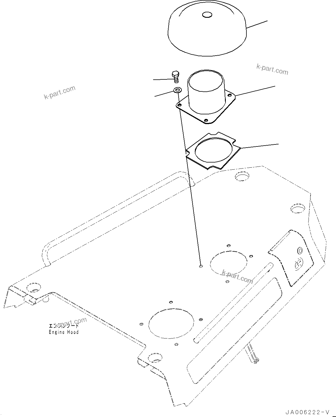 Parts diagram: Air Cleaner Related Parts, Cap (#1001-) — D65PX-17 S/N 1001-UP