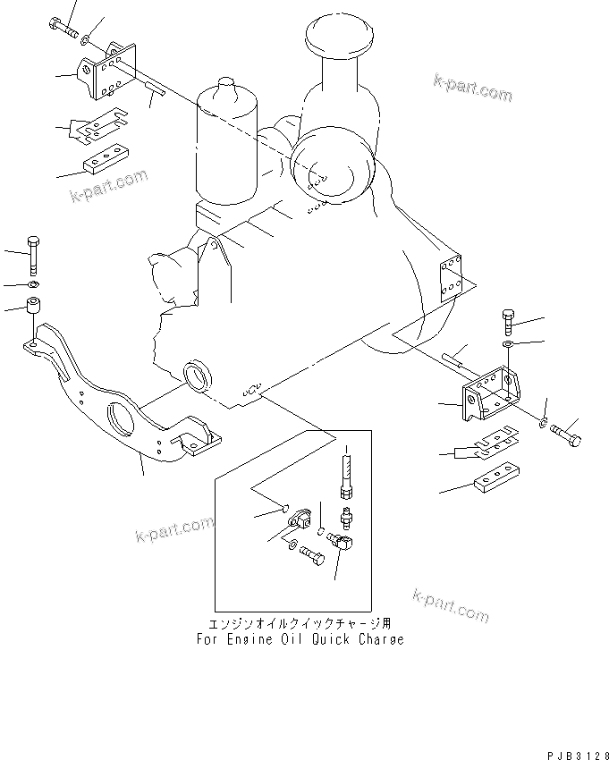 Parts diagram: ENGINE MOUNT (FIX)(#36537-37822) — D85A-21B S/N 36537-UP (Custom S6D125E-2 (Emission) Eng. Installed)