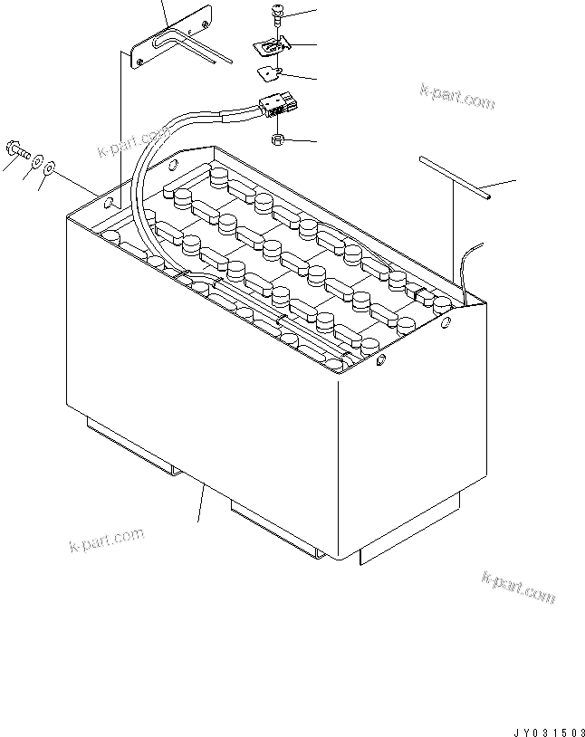 Parts diagram: BATTERY — FB10-12-B S/N 847722-UP
