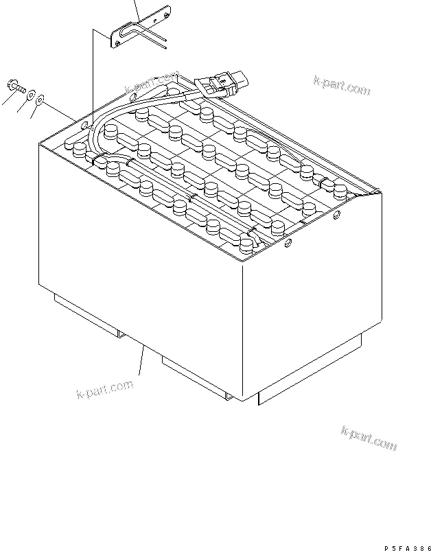 Parts diagram: BATTERY (EC-SPEC.) — FB15G/18G-12 S/N 830001-UP