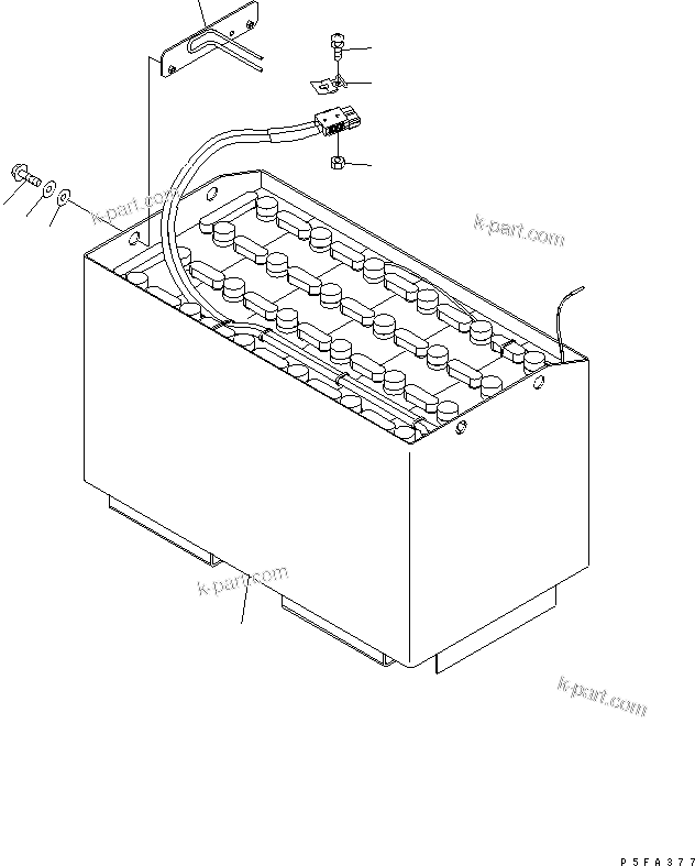 Parts diagram: BATTERY — FB20MF-12-A S/N 826828-UP