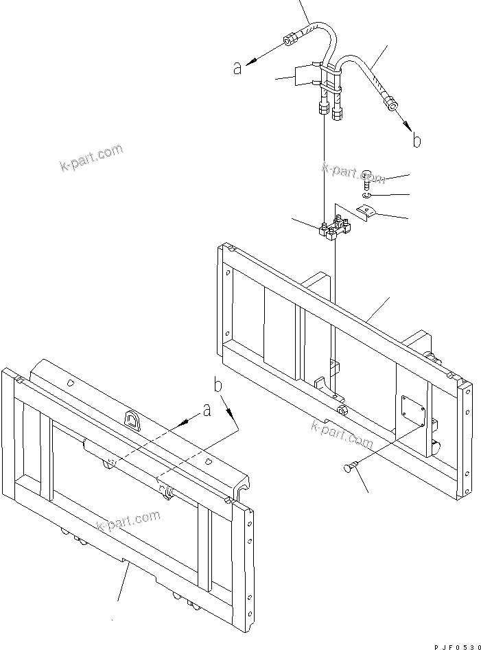 Parts diagram: FORK CARRIAGE — FD10-15-AT S/N 600001-UP