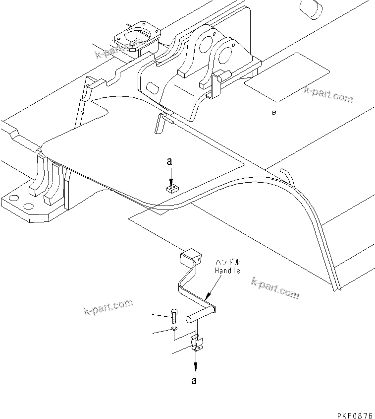 Parts diagram: HANDLE HOLDER (FOR MANUAL OPERATION FORK MOVER) — FD135-6-OP S/N 5001-UP