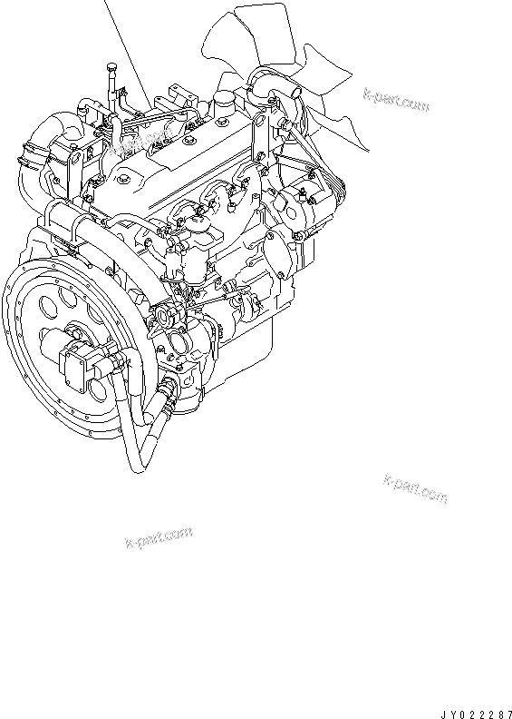 Parts diagram: ENGINE UNIT (TIER 2 ENGINE) — FD35Y-10 S/N 137637-UP