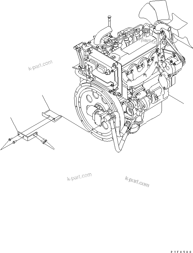 Parts diagram: ENGINE UNIT (UL SPEC.) — FD50A-10-US S/N 133001-UP