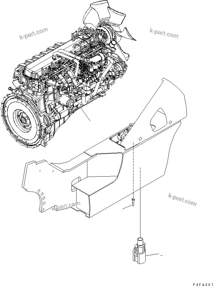 Parts diagram: ENGINE UNIT (DUAL FUEL-LP GAS/GASOLINE) (UL SPEC.)(#134756-) — FG40Z-10-U-US S/N 133001-UP