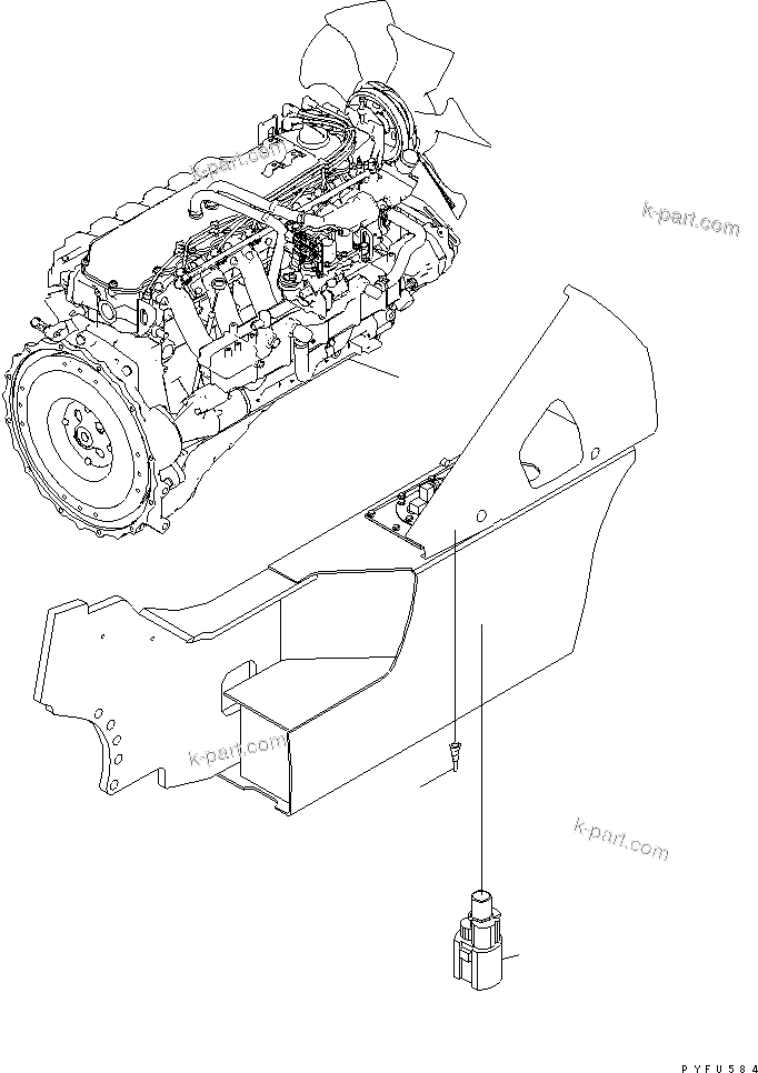 Parts diagram: ENGINE UNIT (DUAL FUEL-LP GAS/GASOLINE) (UL SPEC.) — FG40Z-10-US S/N 133001-UP