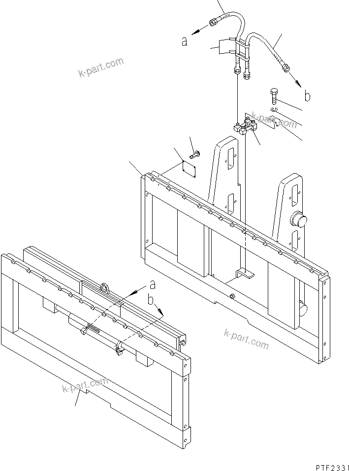 Parts diagram: SIDE SHIFTER (FORK CARRIAGE AND BOARD) — FG45-AT S/N 100001-UP