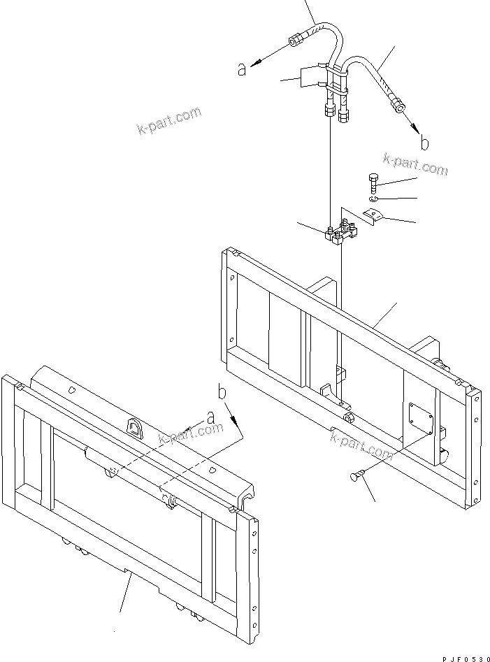 Parts diagram: SIDE SHIFTER (FRAME AND PIPING) (FOR LOAD CAPACITY 1.0 TON TO 1.5 TON)(#1001-.) — FSH157-1 S/N 1001-UP