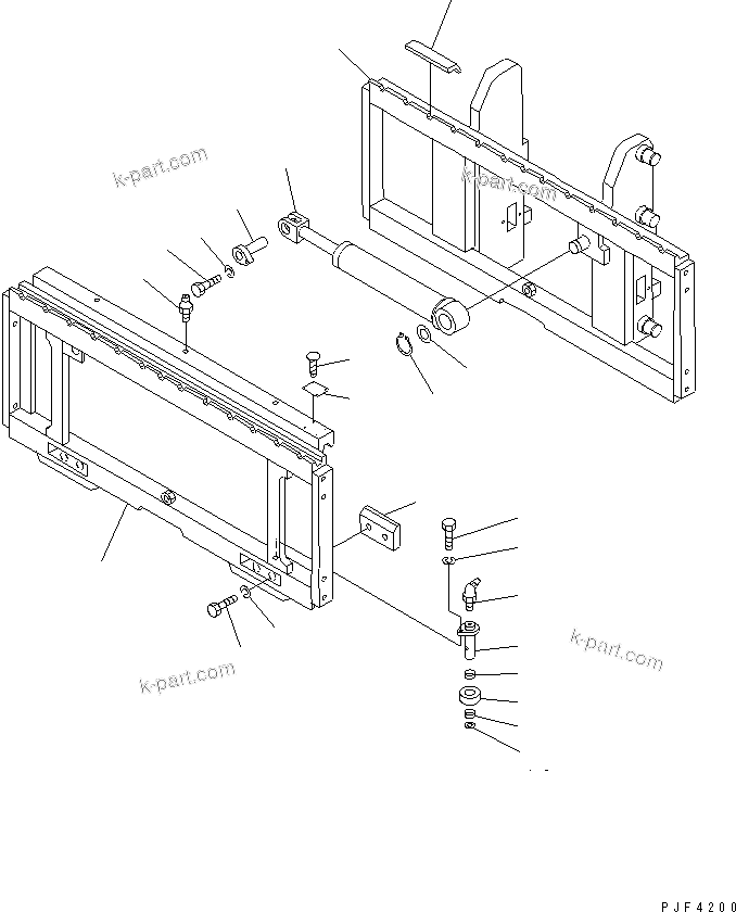Parts diagram: SIDE SHIFTER (ROLLER TYPE) (FRAME) — FSH253-1 S/N 1001-UP