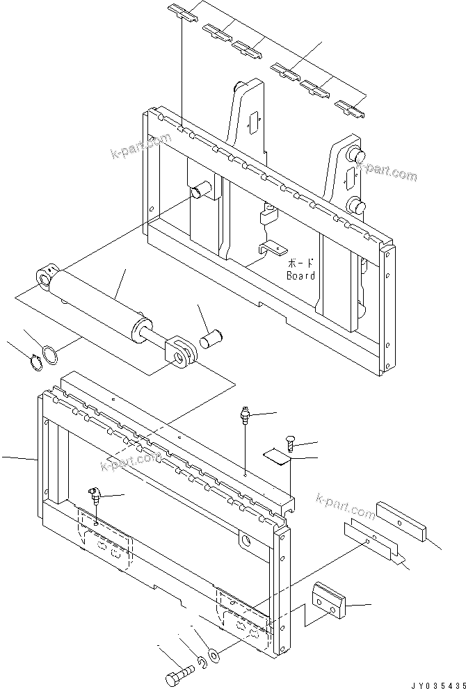 Parts diagram: SIDE SHIFTER (FRAME) (FOR HOOK TYPE) (FSH3A1) — FSH3A1-2 S/N 1001-UP
