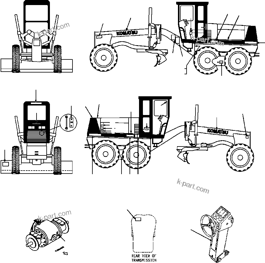 Parts diagram: DECALS GD650A-1 — GD650A-1/AW-1 S/N 200840-202000