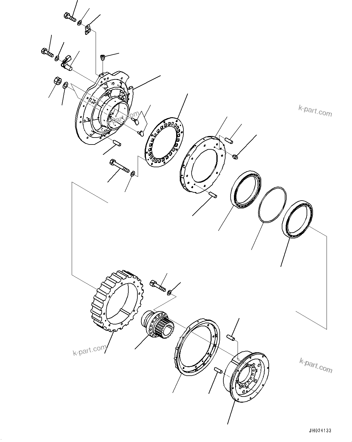 Parts diagram: Engine Related Parts, Motor-generator (1/3) (#70001-) — HB215LC-3 S/N 70001-UP