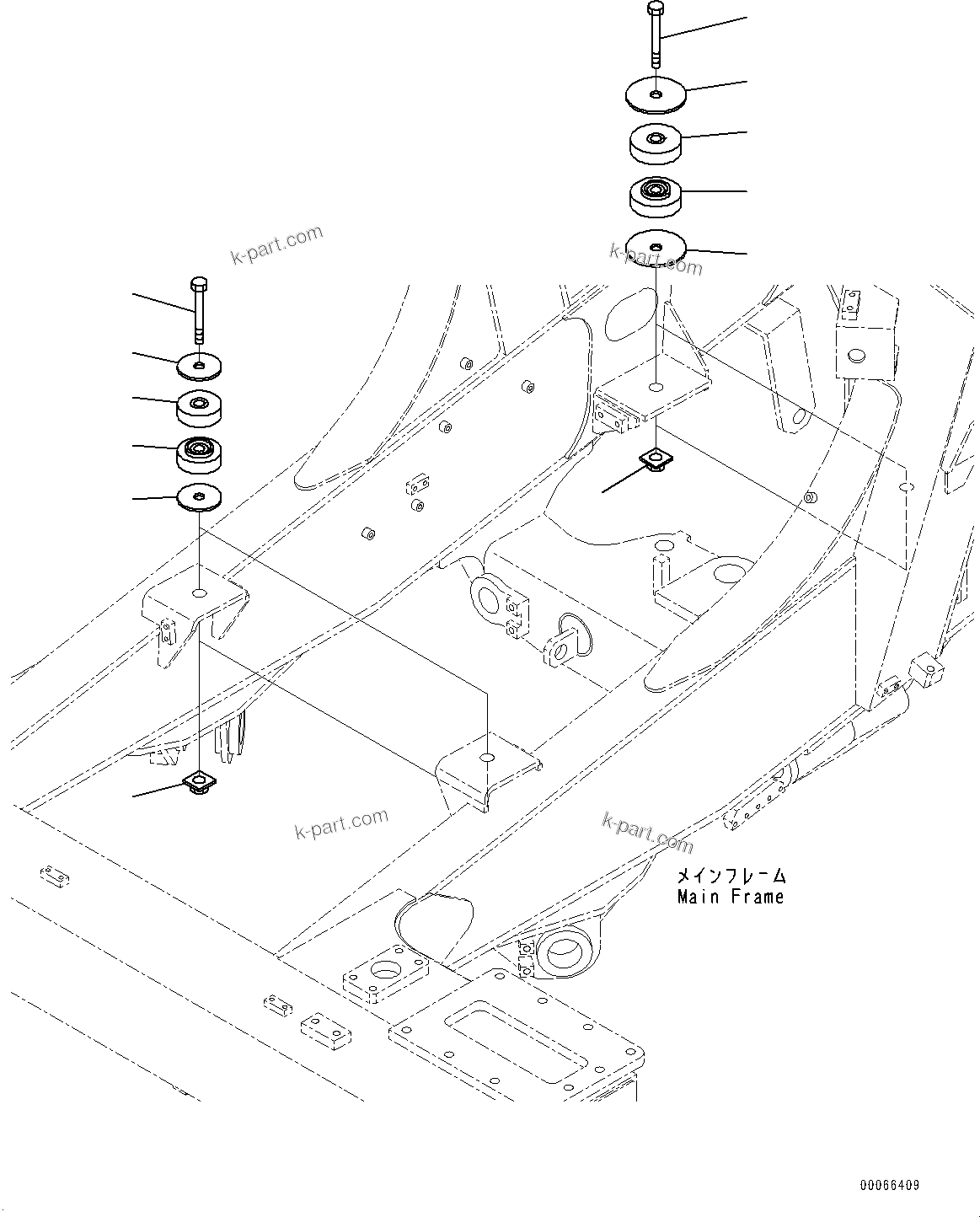 Parts diagram: Engine Mounting (#7590-) — HD325-7 S/N 7590-UP