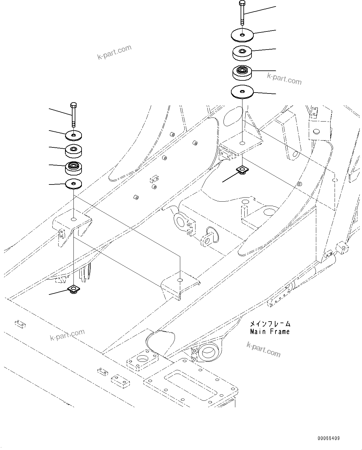 Parts diagram: Engine Mounting (#11034-) — HD325-7R S/N 11034-UP