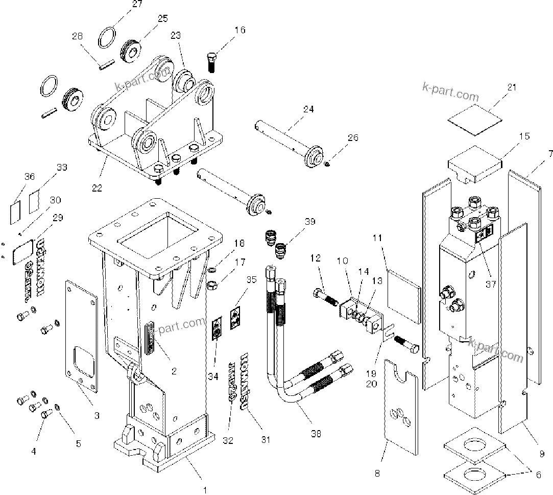 Parts diagram: Hydraulic Breaker, Bracket(#10001-) — JTHB20-3 S/N 10001-UP (JTHB20_HYDRAULIC BREAKER)