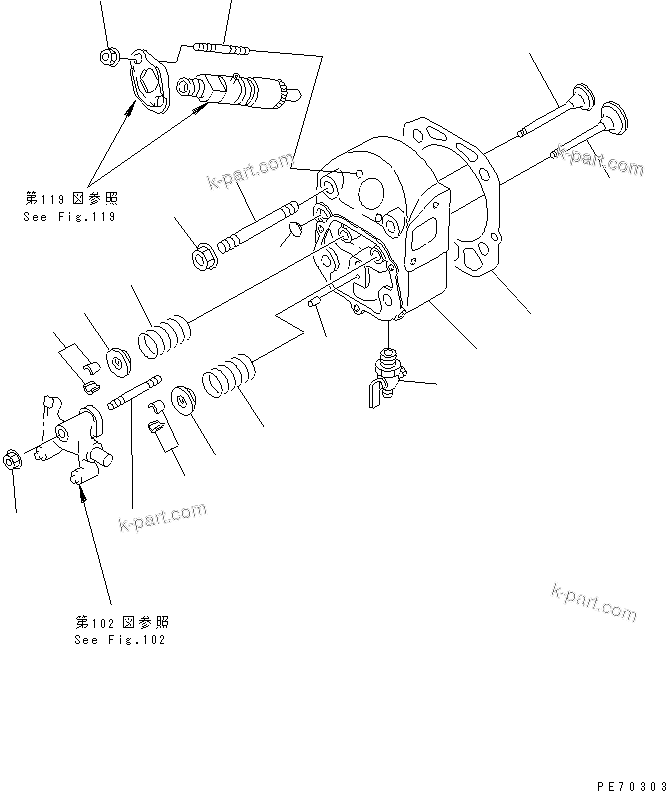Parts diagram: CYLINDER HEAD — JV07HK-3 S/N 1001-UP