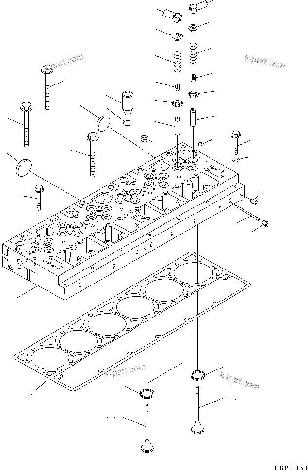 Parts diagram: CYLINDER HEAD — MTA11 S/N 23555298-UP