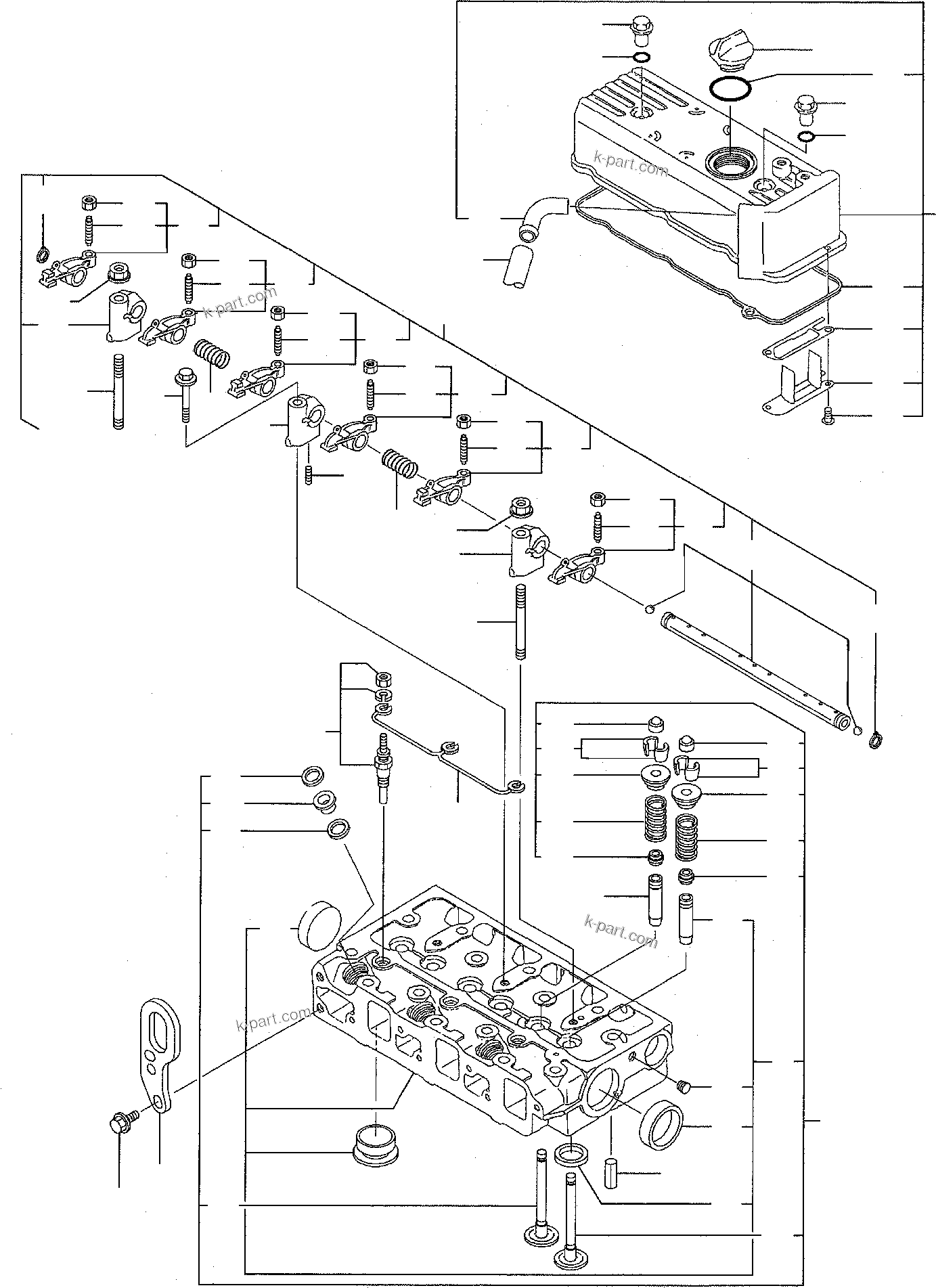 Parts diagram: CYLINDER HEAD — PC15R-8 DELUXE S/N F21803-Up