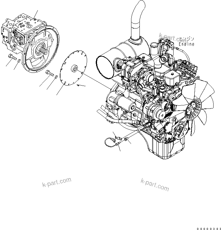 Parts diagram: DAMPER ? PUM AND SENSOR — PC160LC-7 S/N 10001-UP (Overseas Version)
