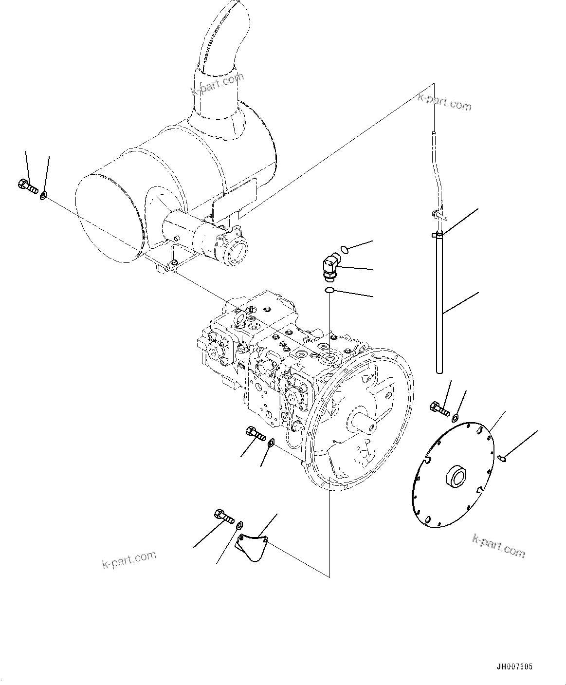 Parts diagram: Damper, Mounting (#400001-) — PC200-8M0 S/N 400001-UP