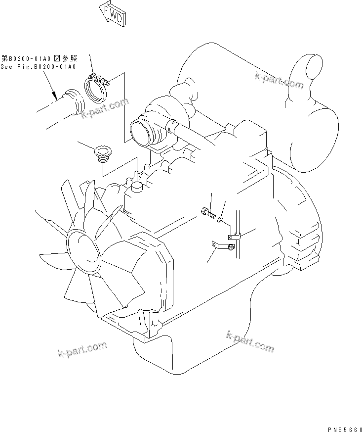 Parts diagram: CLAMP (TURBOCHARGER)(#K30001-K31999) — PC200EN-6K S/N K30001-UP
