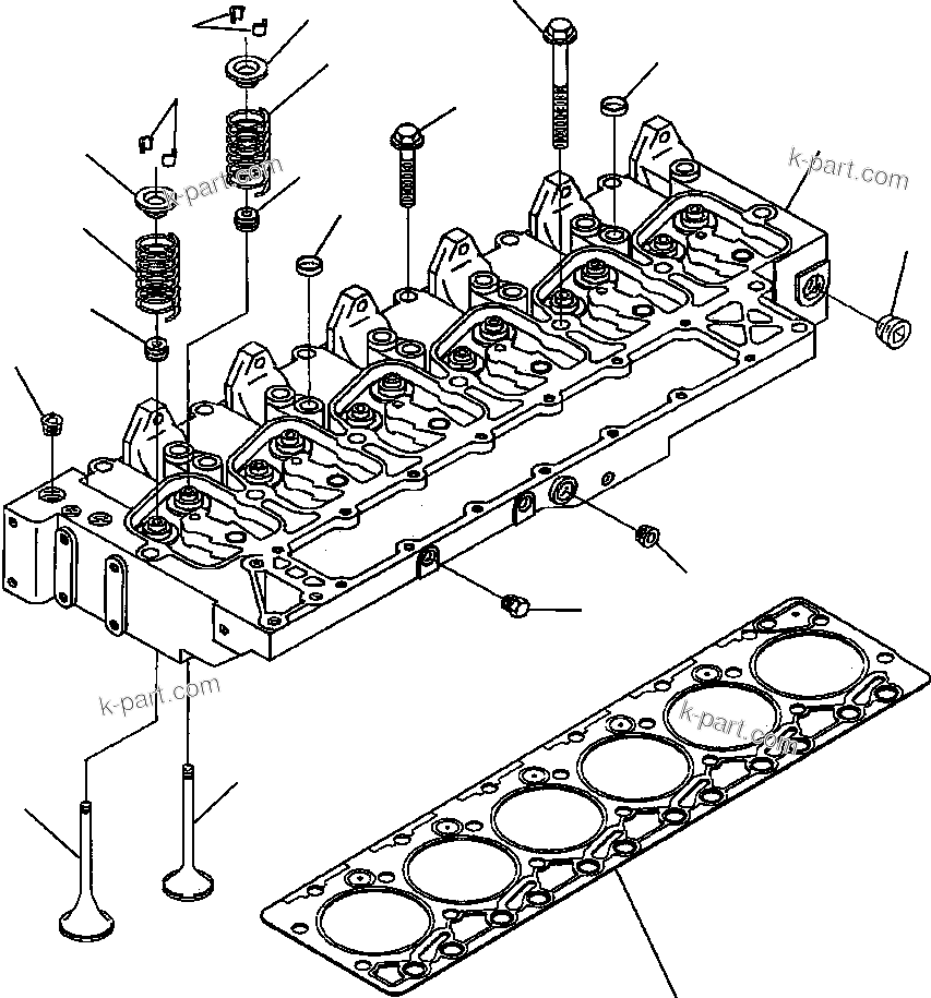Parts diagram: FIG. A1103-A2A1 CYLINDER HEAD — PC200LL-6 S/N A85001-UP
