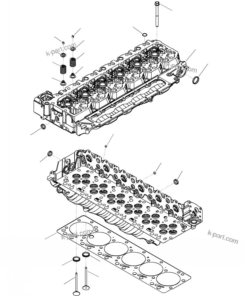 Parts diagram: A1103-A2A6 CYLINDER HEAD — PC200LL-8 S/N A87001-UP