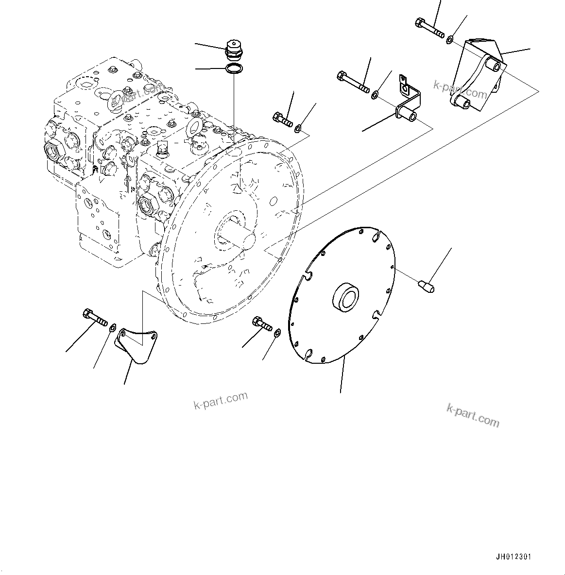 Parts diagram: Engine Related Parts, Damper — PC210-11E0 S/N K75001-UP