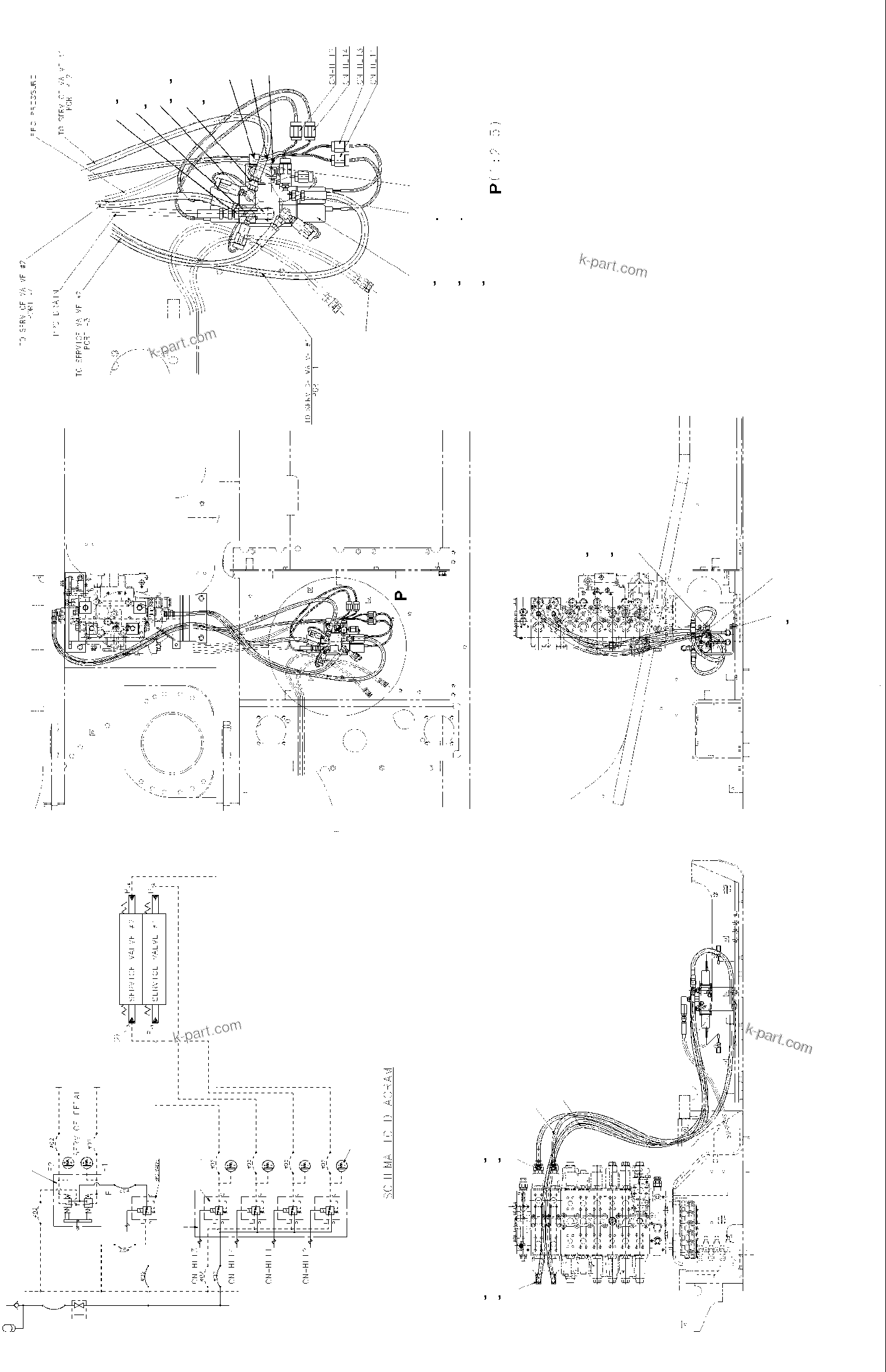 Parts diagram: ARM ASSY (2.5M) — PC210/240/290-8 S/N K50001-up SWELOG MODIFICATIONS