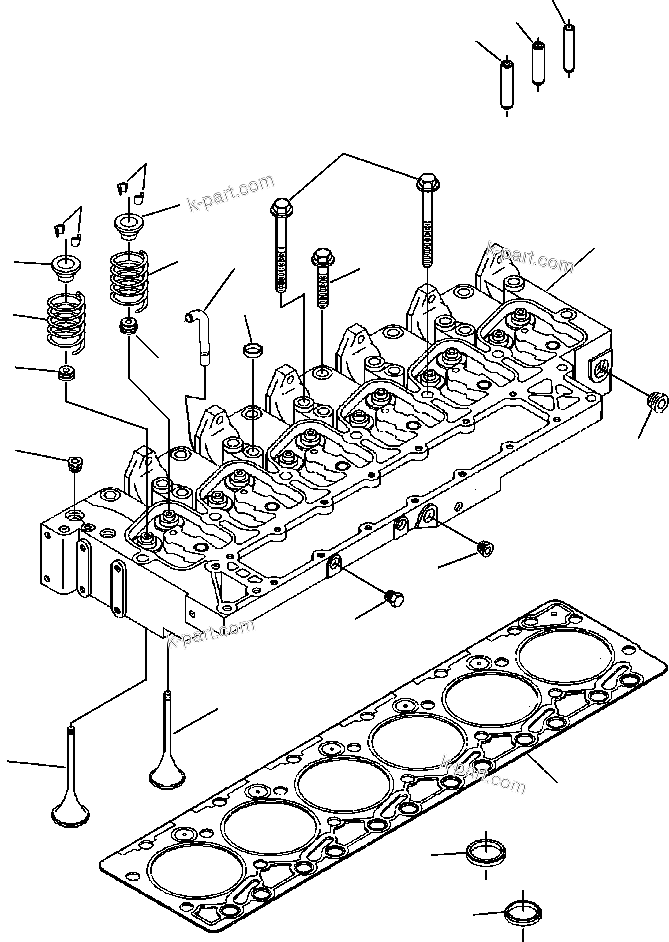 Parts diagram: FIG NO. A1103-A2A2 CYLINDER HEAD — PC220LC-6LE S/N A83001-UP