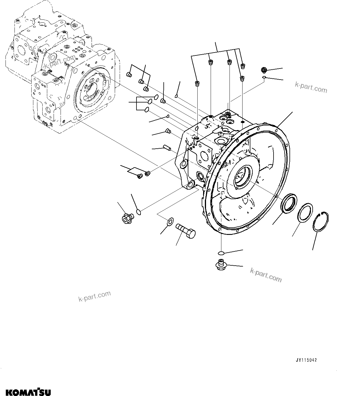 Parts diagram: Hydraulic Pump, Piston Pump (1/12)(#900001-) — PC220LCI-12 S/N 900001-UP