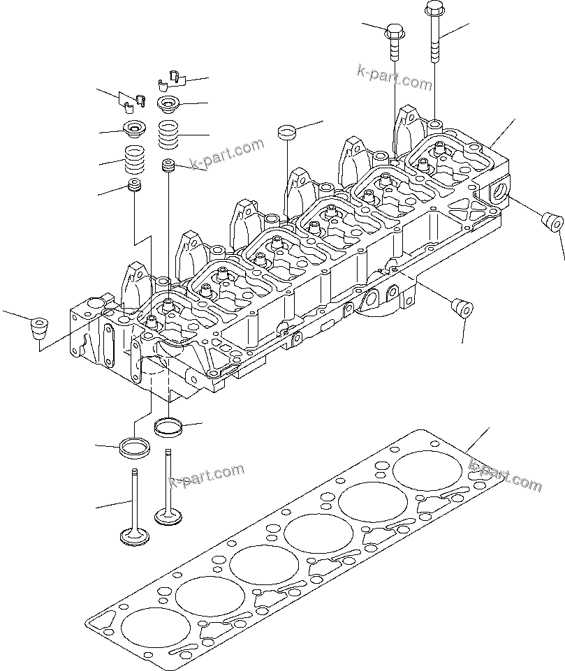 Parts diagram: FIG. A1103-A2A4 CYLINDER HEAD — PC220LL-7L S/N A86001-UP