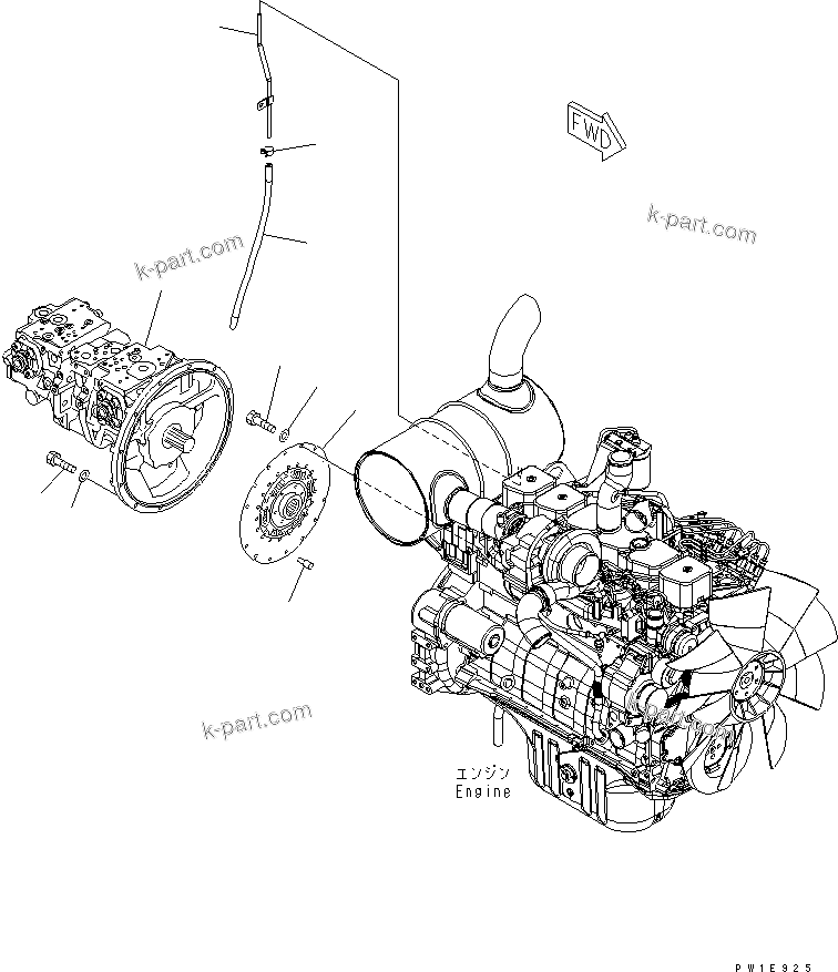 Parts diagram: DAMPER ? PUMP AND TUBE(#20594-) — PC228US-3 S/N 30001-UP (Overseas Version)