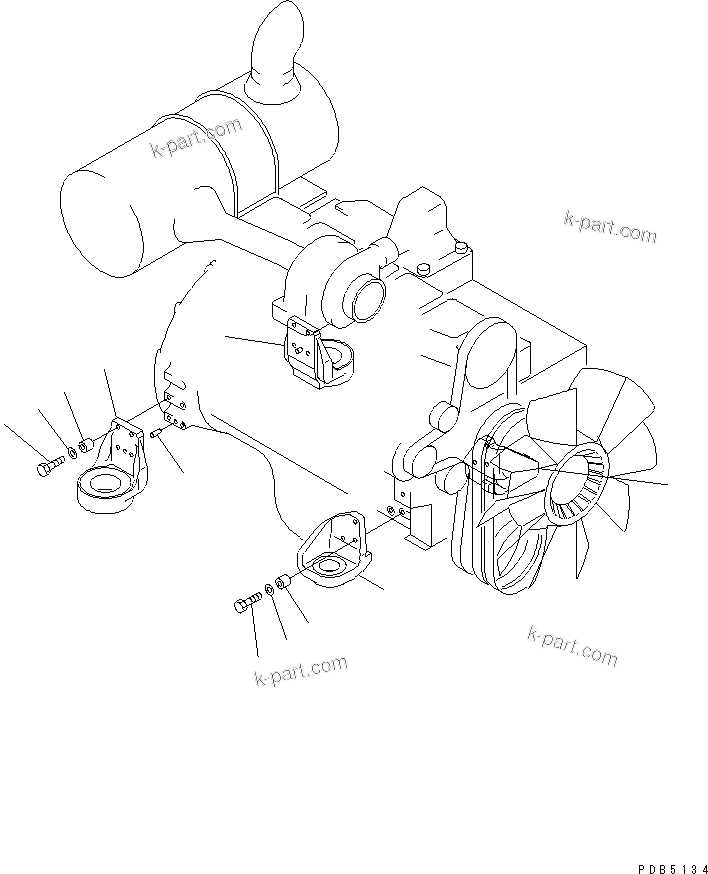 Parts diagram: ENGINE RELATED PARTS (BRACKET)(#10169-10176) — PC230-6 S/N 10001-UP